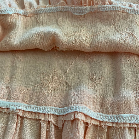 Audrey 3+1 peach Crochet Medium peplum Tank Top - Picture 8 of 8